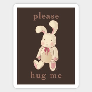 Creme Bunny Hug Sticker